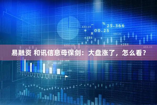 易融资 和讯信息母保剑：大盘涨了，怎么看？