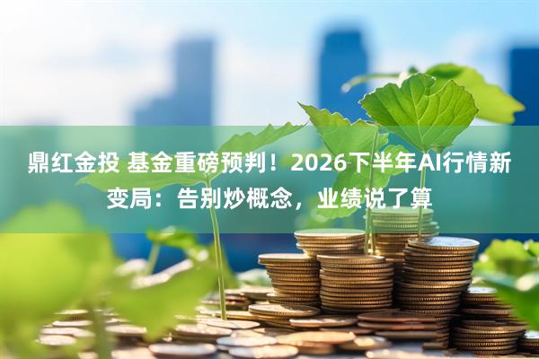 鼎红金投 基金重磅预判!2026下半年AI行情新变局:告别炒概念,业绩说了算